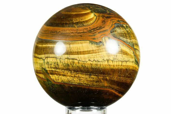 Polished Tiger's Eye Sphere - Top Quality #362580